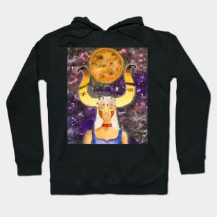 Taurus Astrological Sign Space Portrait Hoodie